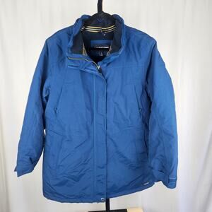Lands’ End Squall Waterproof Insulated Jacket Mens L Blue Winter